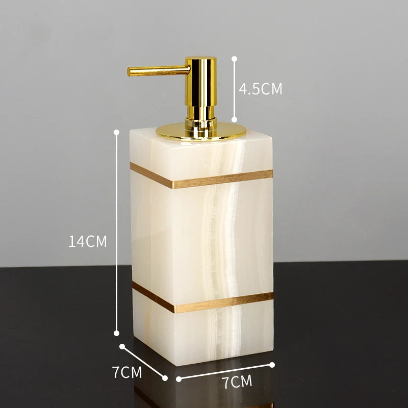 ensemble daccessoires en marbre naturel pour salle de bain - vue 15 sur 22