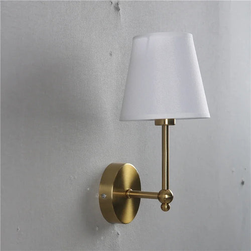applique murale led rétro américaines couvertes de lin luxueuses - vue 7 sur 8