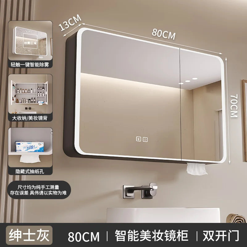 armoire intelligente avec rangement éclairé et toilettes séparées - vue 11 sur 14