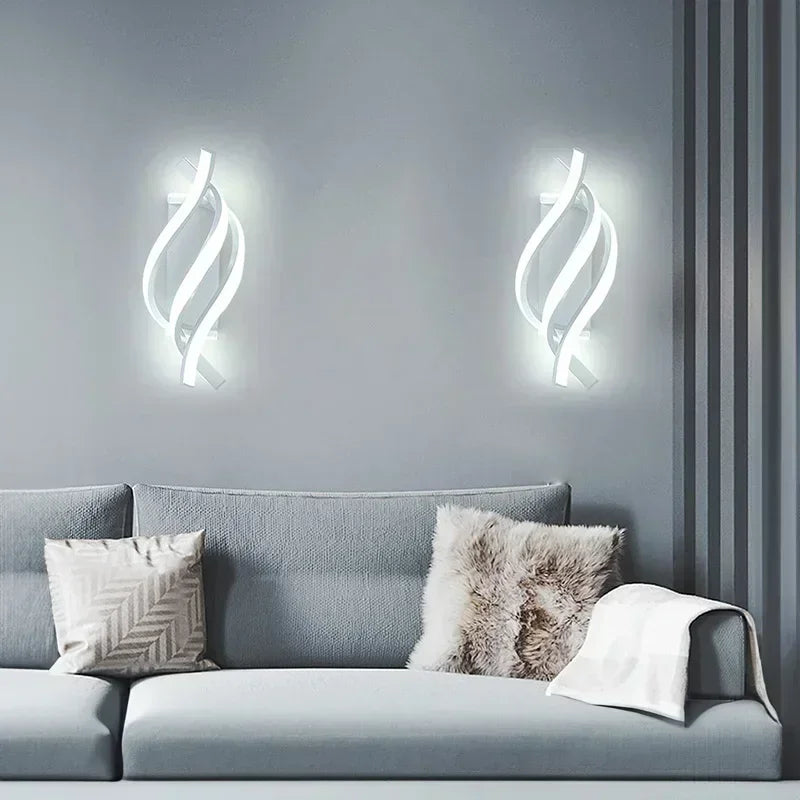 Applique murale spirale incurvée LED décorative - vue 2 sur 20