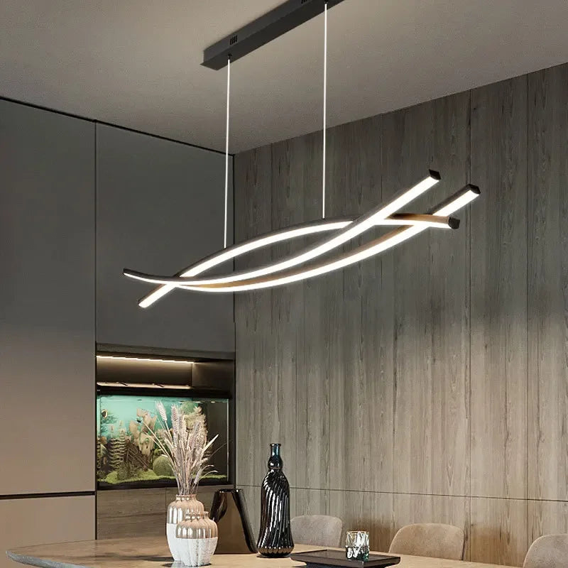 plafonnier led suspendu design moderne et simple décoratif - vue 5 sur 8