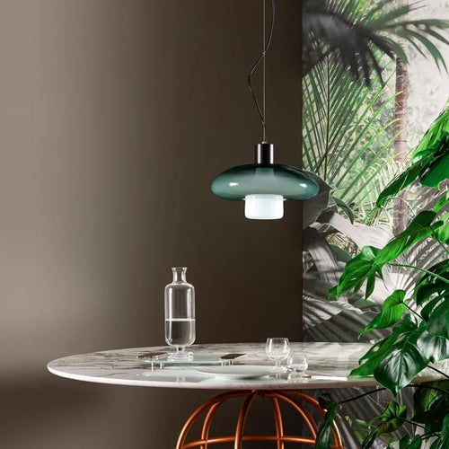 Italy Designer Glass Pendant Lamp Modern Ceiling Suspension Chandelier Hanging Light for Kitchen Island Dining Room - vue 3 sur 8