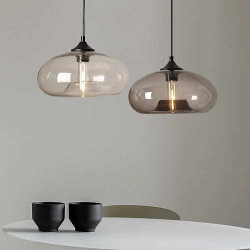 suspension modernes en verre pour restaurant bar boutique - vue 3 sur 12