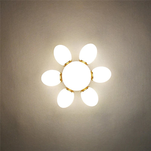 plafonnier moderne en verre pour éclairage décoratif intérieur - vue 2 sur 7