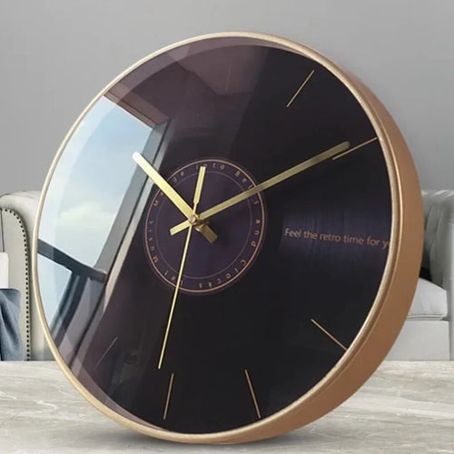 horloge murale moderne en métal esthétique et silencieuse - vue 3 sur 17