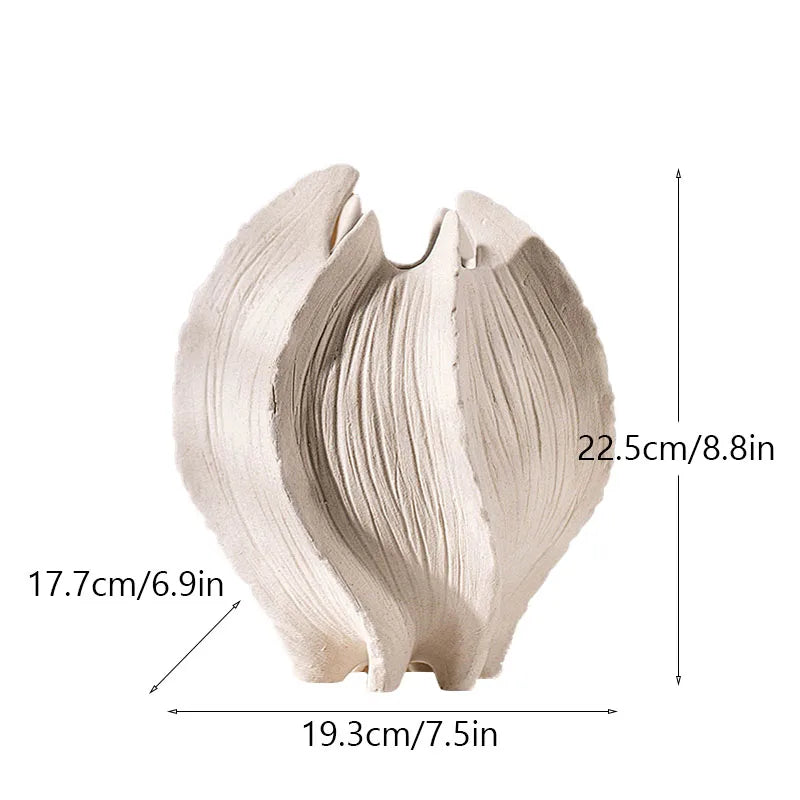 vase marin en céramique décoration nordique moderne fleurs séchées - vue 11 sur 14