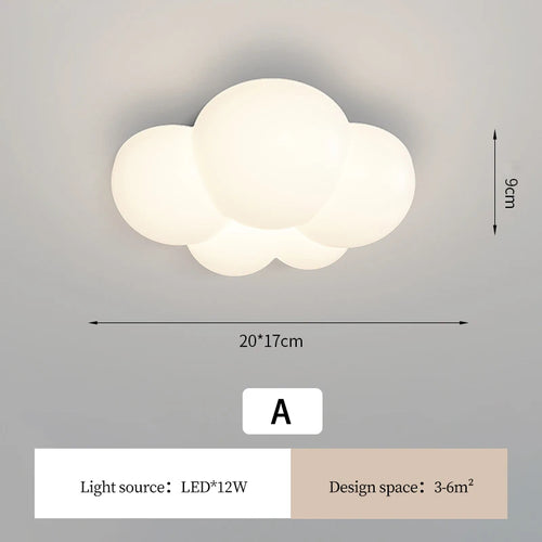 applique murale nuage blanche lampe enfant design moderne et chaleureux - vue 10 sur 9