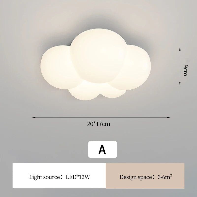 applique murale nuage blanche lampe enfant design moderne et chaleureux - vue 9 sur 9