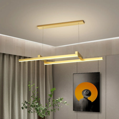 lampe led moderne lustre géométrique nordique designer bar - vue 6 sur 12
