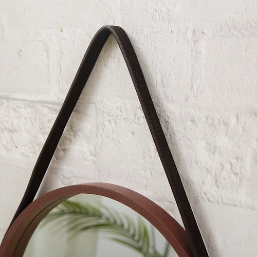 miroirs décoratifs ronds en bois rétro pour décoration intérieure - vue 4 sur 7