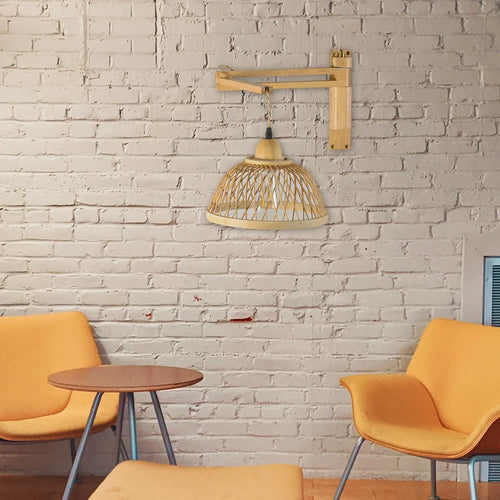 Applique murale en rotin luminaire Boho applique murale applique murale lampe de chevet pour grange salon Loft salle de bain porche - vue 6 sur 6