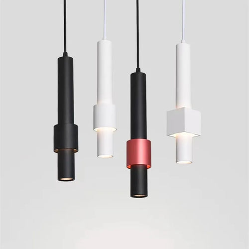suspension à led nordique tube long éclairage intérieur dimmable - vue 2 sur 14