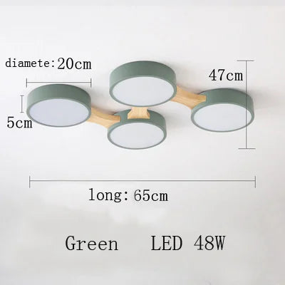 plafonnier moderne en bois avec éclairage led intérieur - vue 37 sur 36
