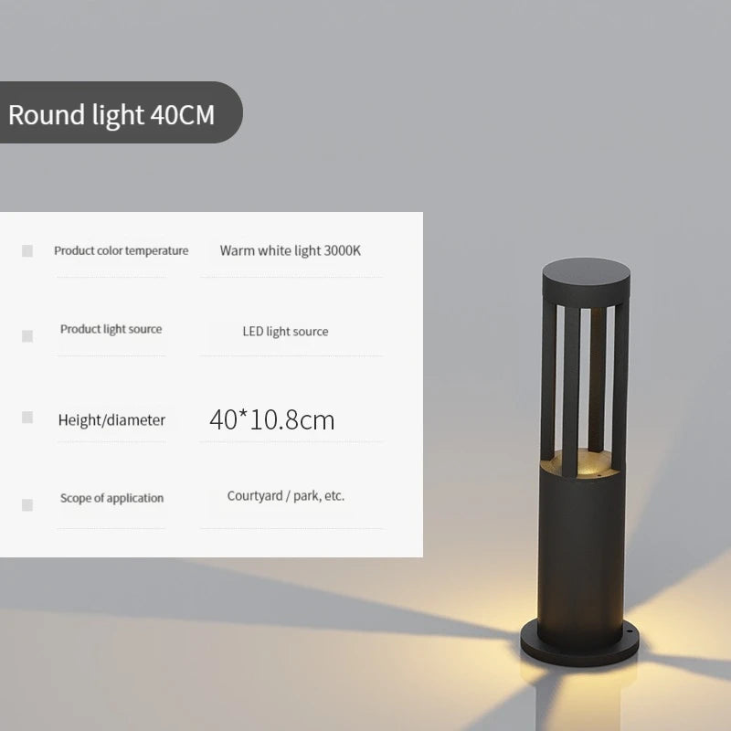 lampe de jardin moderne étanche en aluminium pour extérieur - vue 10 sur 21