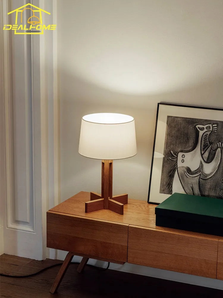 lampadaire en bois massif wabi-sabi design japonais lampe zen décorative - vue 4 sur 13