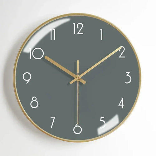 horloge murale moderne en métal esthétique et silencieuse - vue 15 sur 17