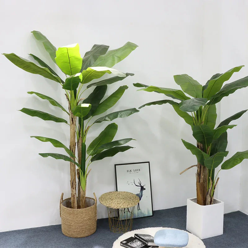 grande plante artificielle bonsaï faux bananier en pot décoration intérieure extérieure - vue 10 sur 15