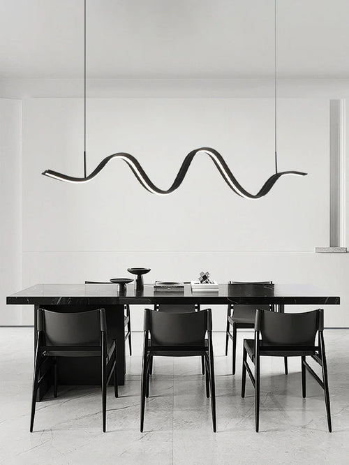 lustre moderne linéaire pour décoration de table élégante - vue 2 sur 14