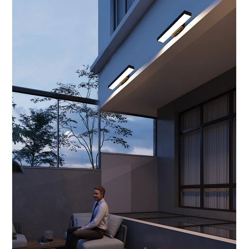 Outdoor Sensing Wall Lamp, Outdoor Waterproof Wall, Villa Courtyard Waterproof, Entrance Door Human Body Sensing Lamp - vue 6 sur 8