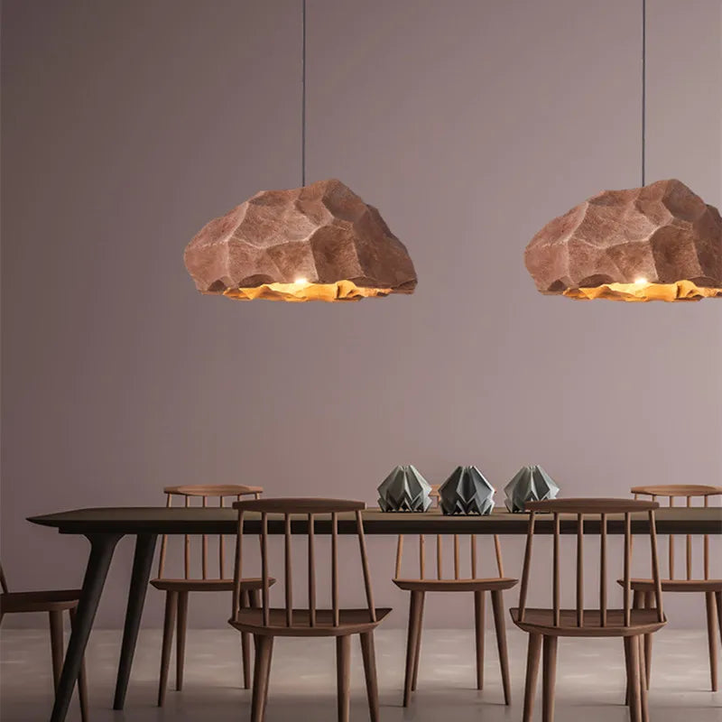 Suspension design nordique chambre Wabi Sabi LED lustre créatif décoration de la maison Restaurant Bar vestiaire luminaire - vue 3 sur 11