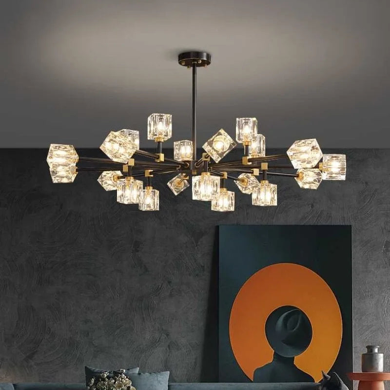 Modern Ceiling Crystal Chandelier Table, Restaurant, Kitchen Bar LED Chandelier Minimalist Home Decoration Light Luxury Crystal - vue 2 sur 20
