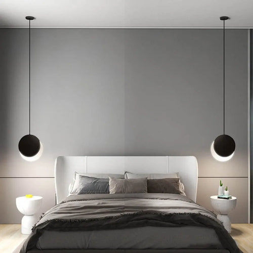 suspension moderne lumière décorative design lune intérieur - vue 6 sur 10