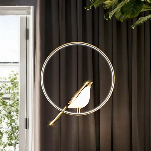 Nordique créatif pie suspension lumières lumière de luxe postmoderne personnalité suspension lampe étude chambre chevet Led lustre - vue 5 sur 14