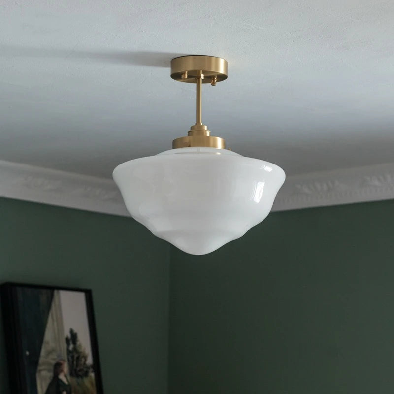 iwhd suspension led en verre et cuivre style nordique moderne - vue 3 sur 28