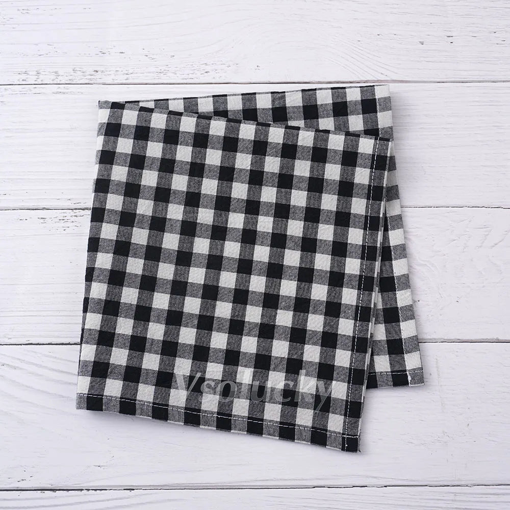 Serviette de table coton vichy style champêtre 42x42