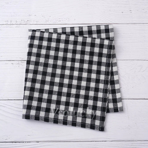 Serviette de table coton vichy style champêtre 42x42