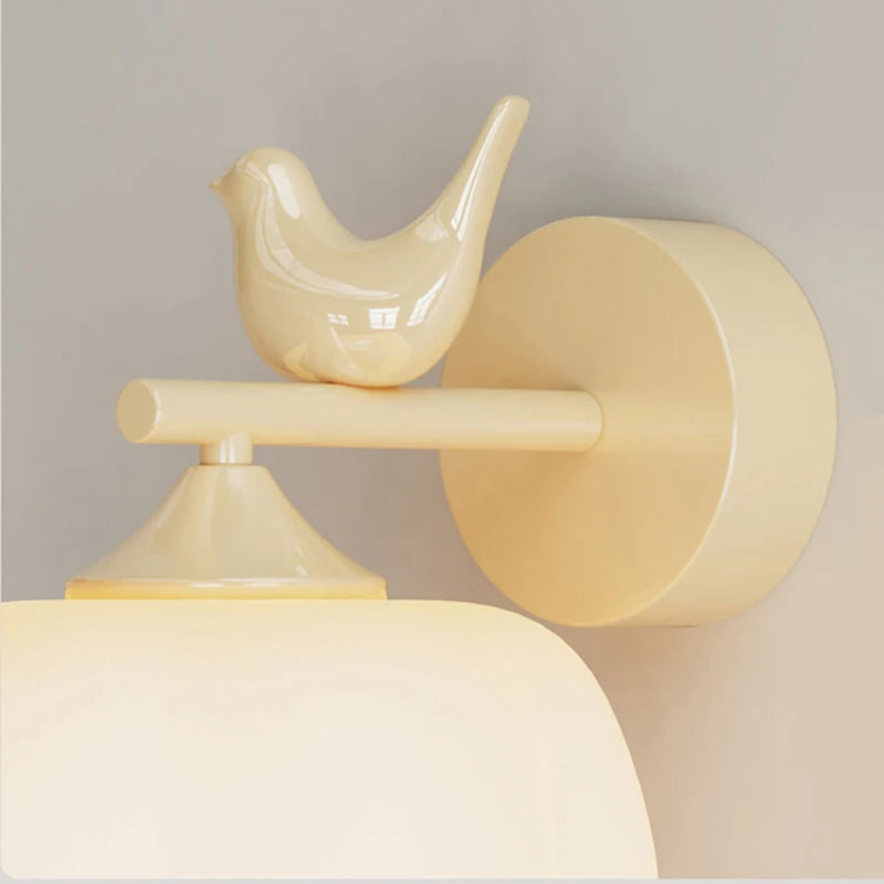 applique murale moderne en pe avec abat-jour d'oiseau led - vue 5 sur 10
