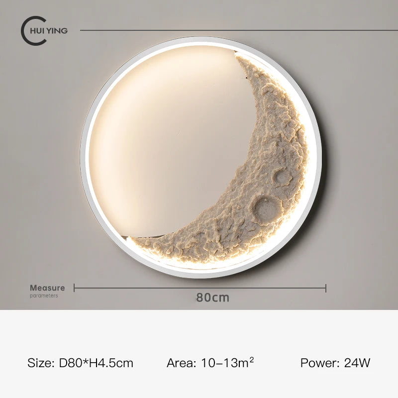 applique murale lune à led avec intensité variable décorative - vue 10 sur 15