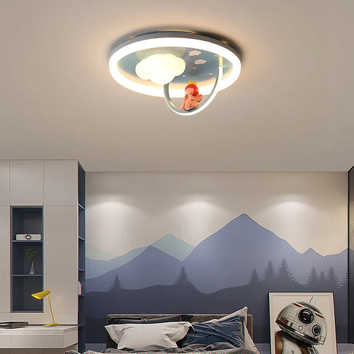plafonnier créatif avec ventilateur et lumière LED pour enfants - vue 4 sur 7