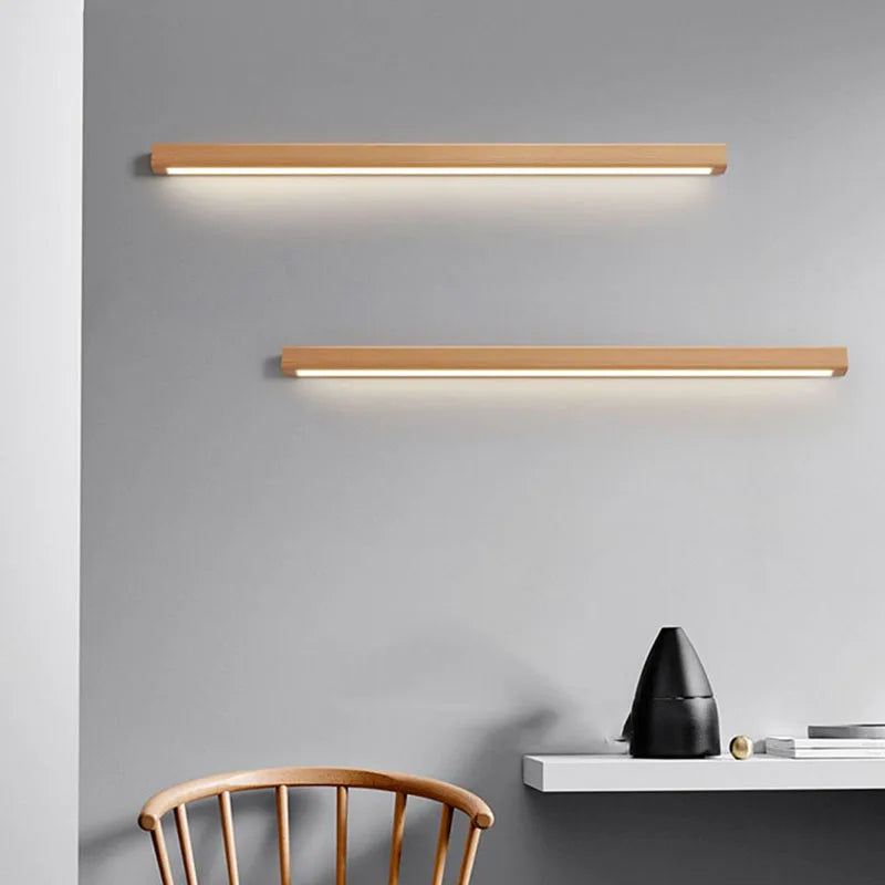 applique murale led en bois nordique à gradation - vue 1 sur 10