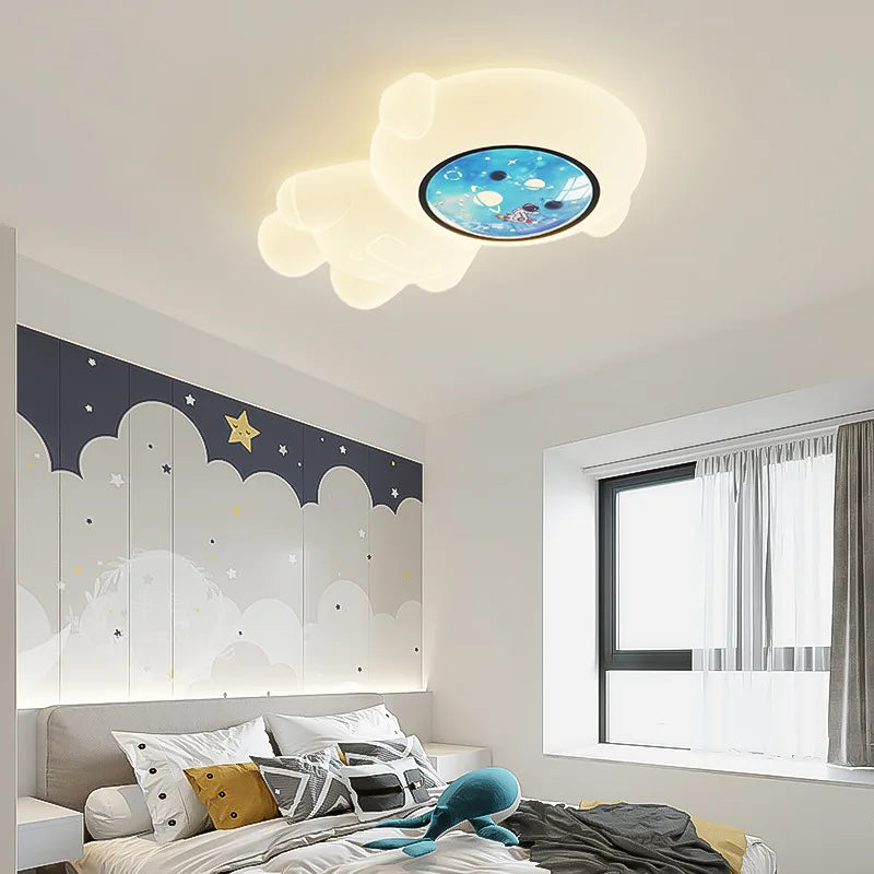 plafonnier étoilé pour chambre enfant thème astronautes et rêves - vue 1 sur 3