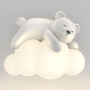 applique murale ours polaire et lapin pour chambre d'enfants