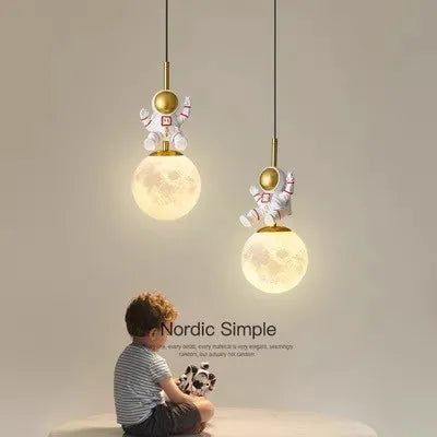 suspension moderne lune créative pour chambre enfant panda - vue 3 sur 12