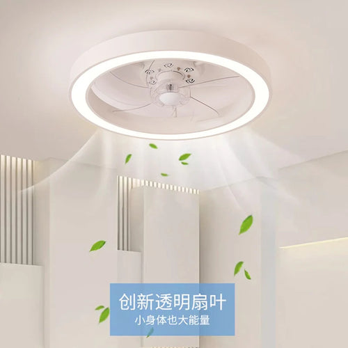 Modern LED Fan Light Remote Control Timed Electric Fan Bedroom, Living Room Decoration, Home Decoration LED Ceiling Fan Light - vue 3 sur 8