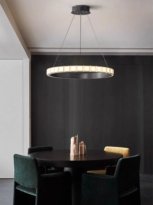 suspension minimaliste en aluminium et acrylique design raffiné pour intérieur - vue 4 sur 9