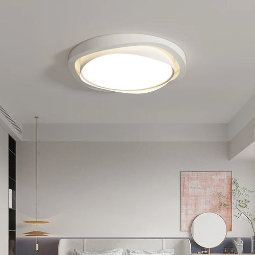 plafonnier moderne style salon crème protection yeux spectre complet - vue 5 sur 8