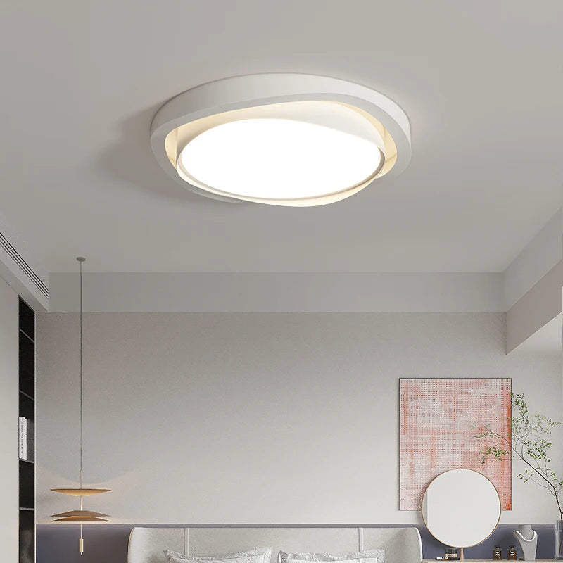 plafonnier moderne style salon crème protection yeux spectre complet - vue 4 sur 8