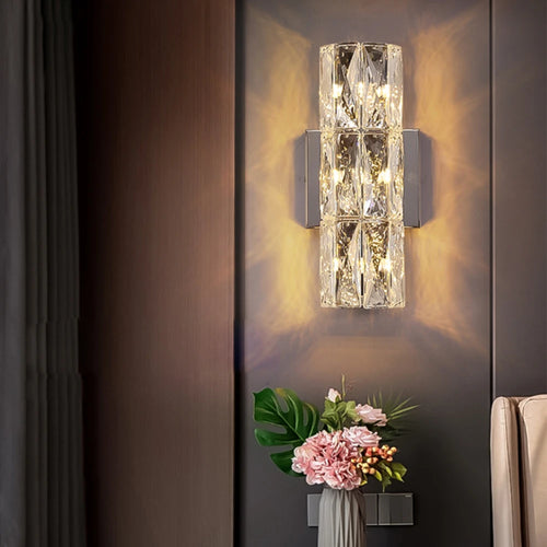 applique murale moderne en cristal pour décoration intérieure élégante - vue 4 sur 14