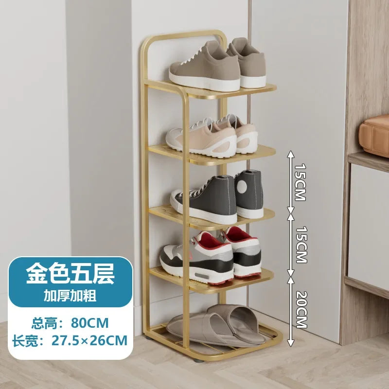 étagère à chaussures moderne en métal pour un rangement vertical élégant - vue 11 sur 12