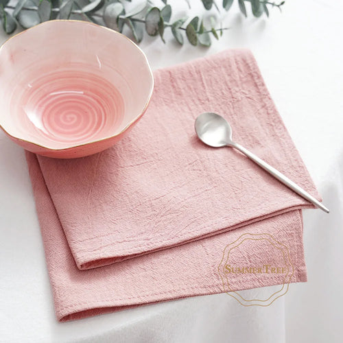 Serviette de table coton uni lavable lot 24 - vue 6 sur 7