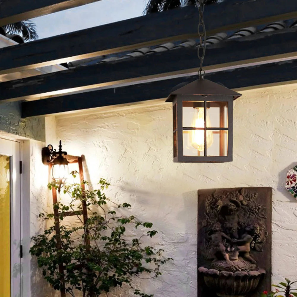 plafonnier extérieur vintage style européen pour jardin et cour - vue 6 sur 9