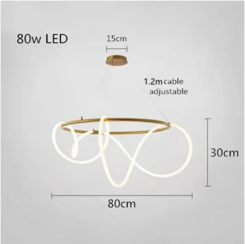 lustre design nordique à led intensité variable pour intérieur - vue 25 sur 25