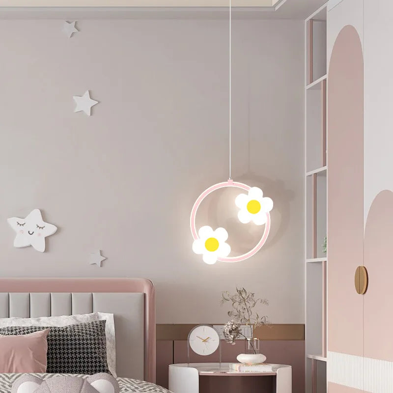 lustre fleur suspension pour fille chambre de bébé - vue 3 sur 9