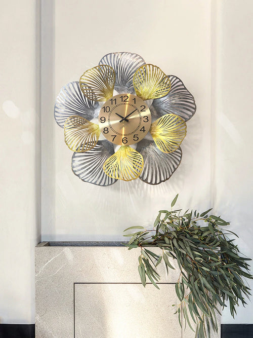 horloge murale en fer forgé pour décoration intérieure artisanale - vue 4 sur 8