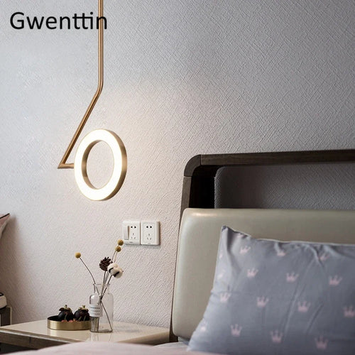 lustre anneau lune suspension moderne pour décoration intérieure - vue 5 sur 7