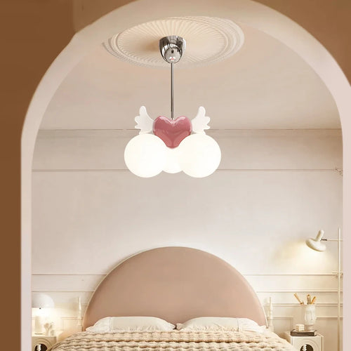 lustre d'amour animé moderne pour chambre d'enfant fille - vue 3 sur 6